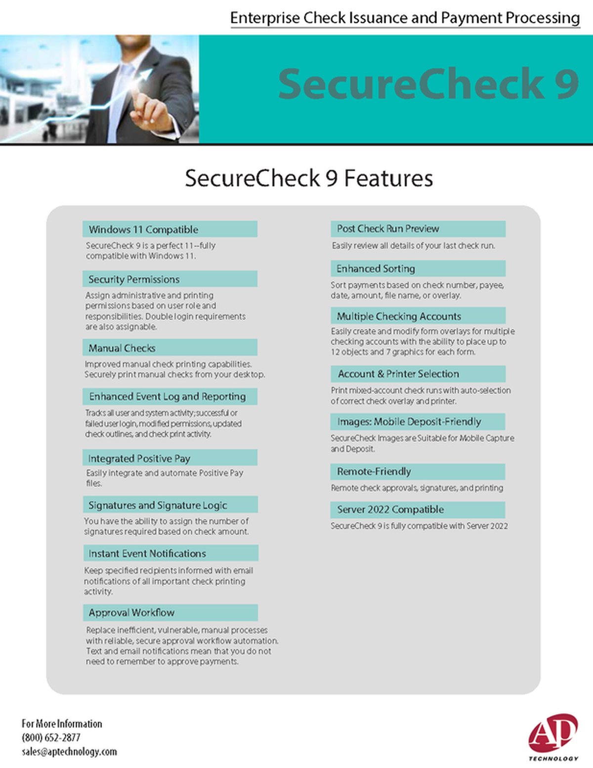 SecureCheck 9 Brochure - Features